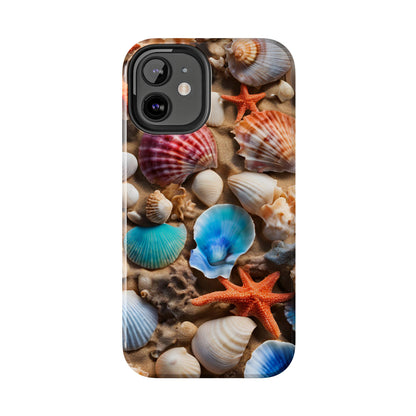 Oceanside memories - Seashells on Beach -Tough Phone Case for iPhones and Samsung Smartphones