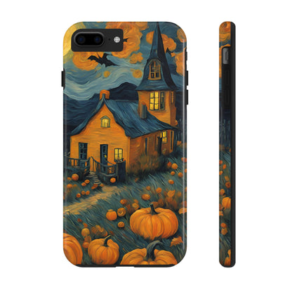 Spooky Haunted House Design - Tough Phone Case for iPhones and Samsung Smartphones