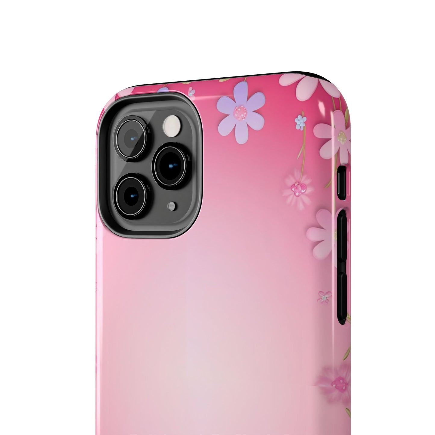 Phone Case - Flowers on Pink Ombre Design