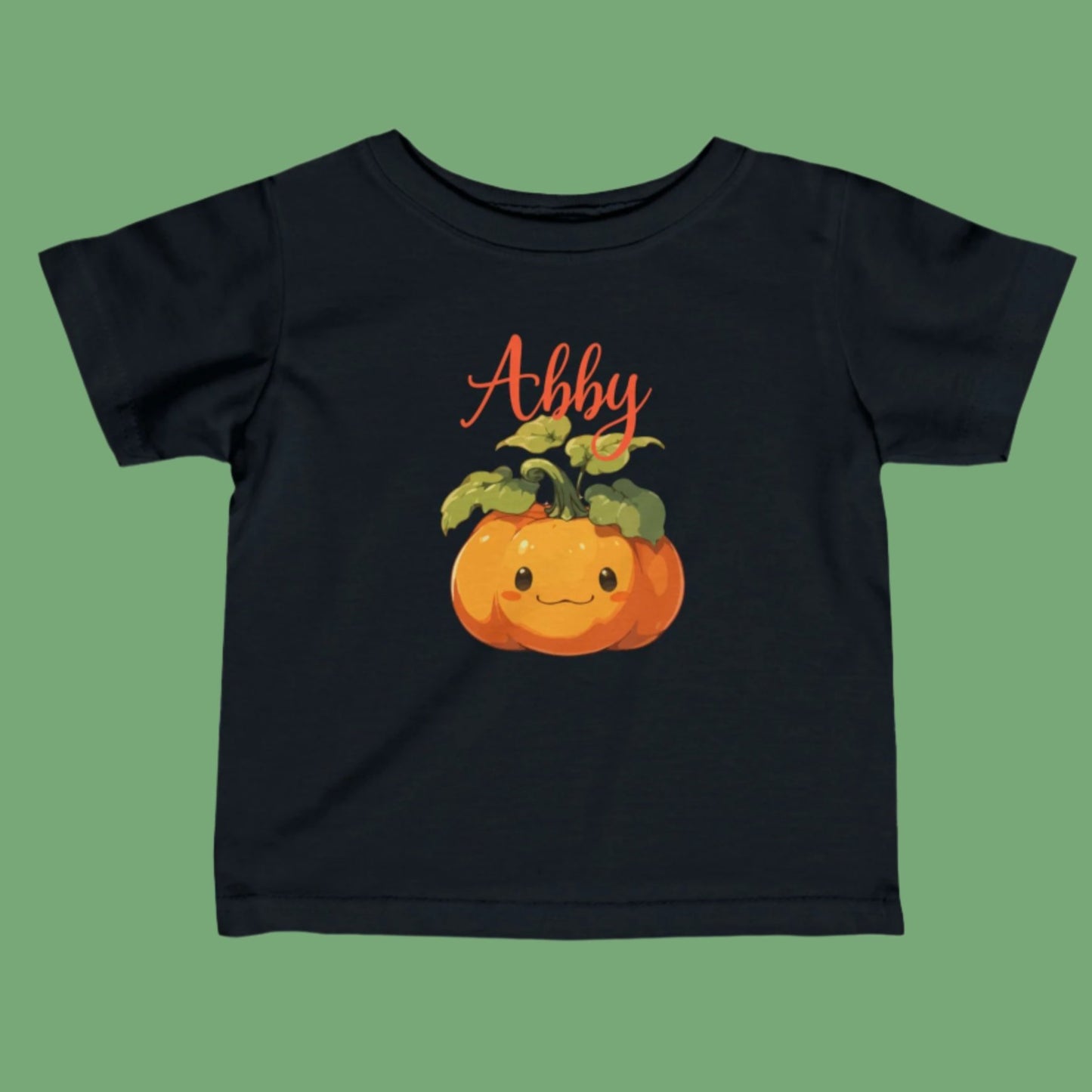 Personalized Pumpkin T-shirt for Infants and Toddlers Fall Halloween