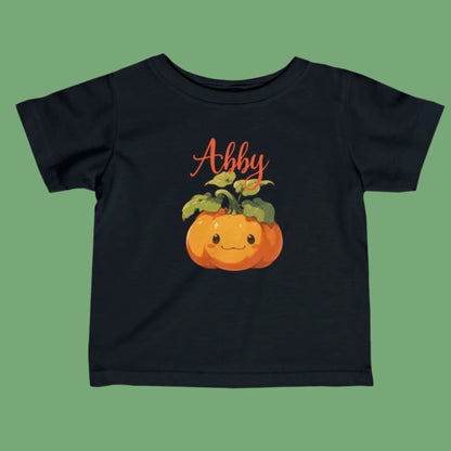 Personalized Pumpkin T-shirt for Infants and Toddlers Fall Halloween