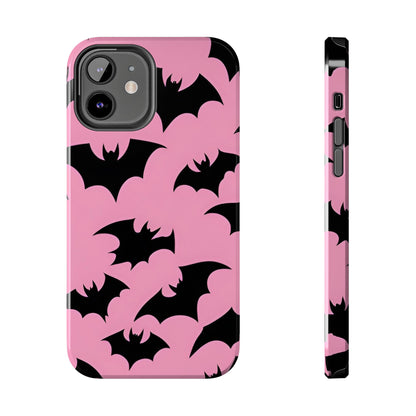 Halloween Bats on Pink - Tough Phone Case for iPhones and Samsung Smartphones