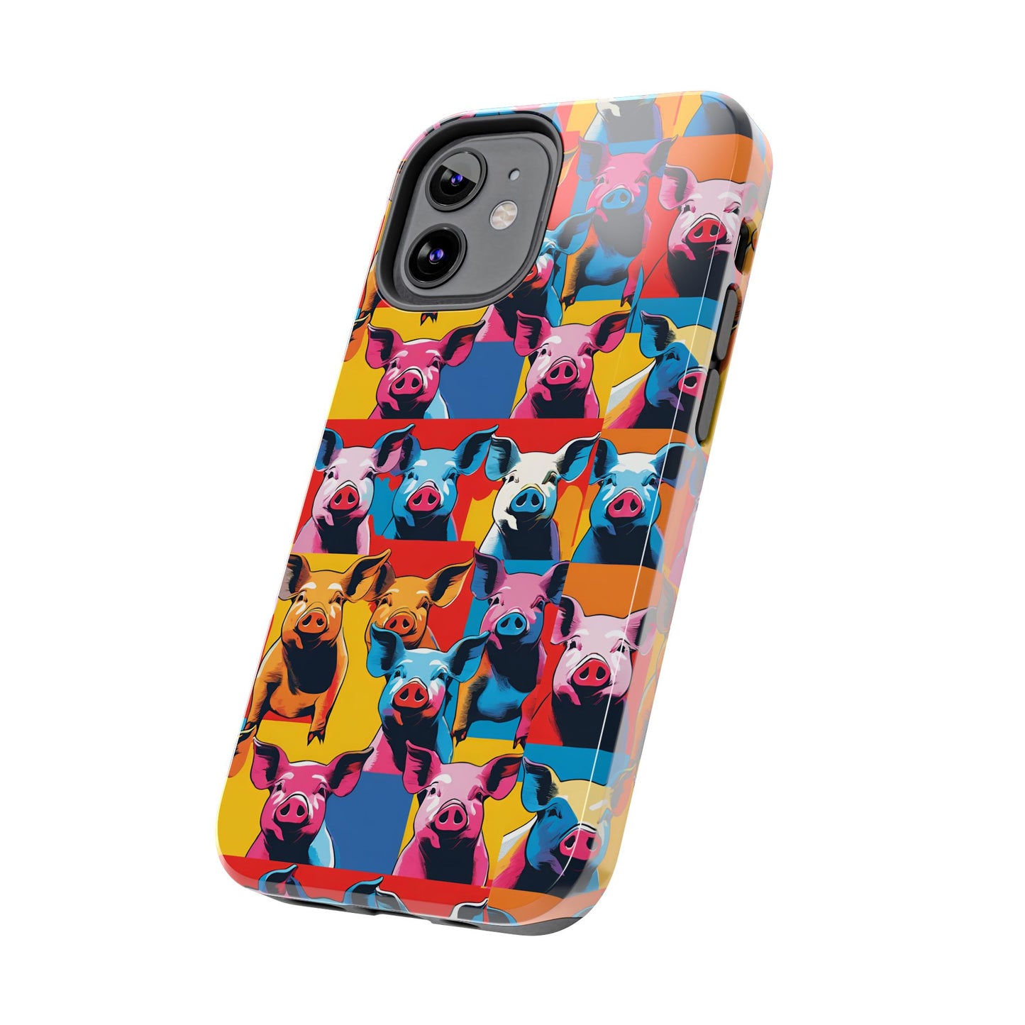 Colorful Pop Art Style Pigs Design - Tough Phone Cases for iPhone and Samsung Smartphones