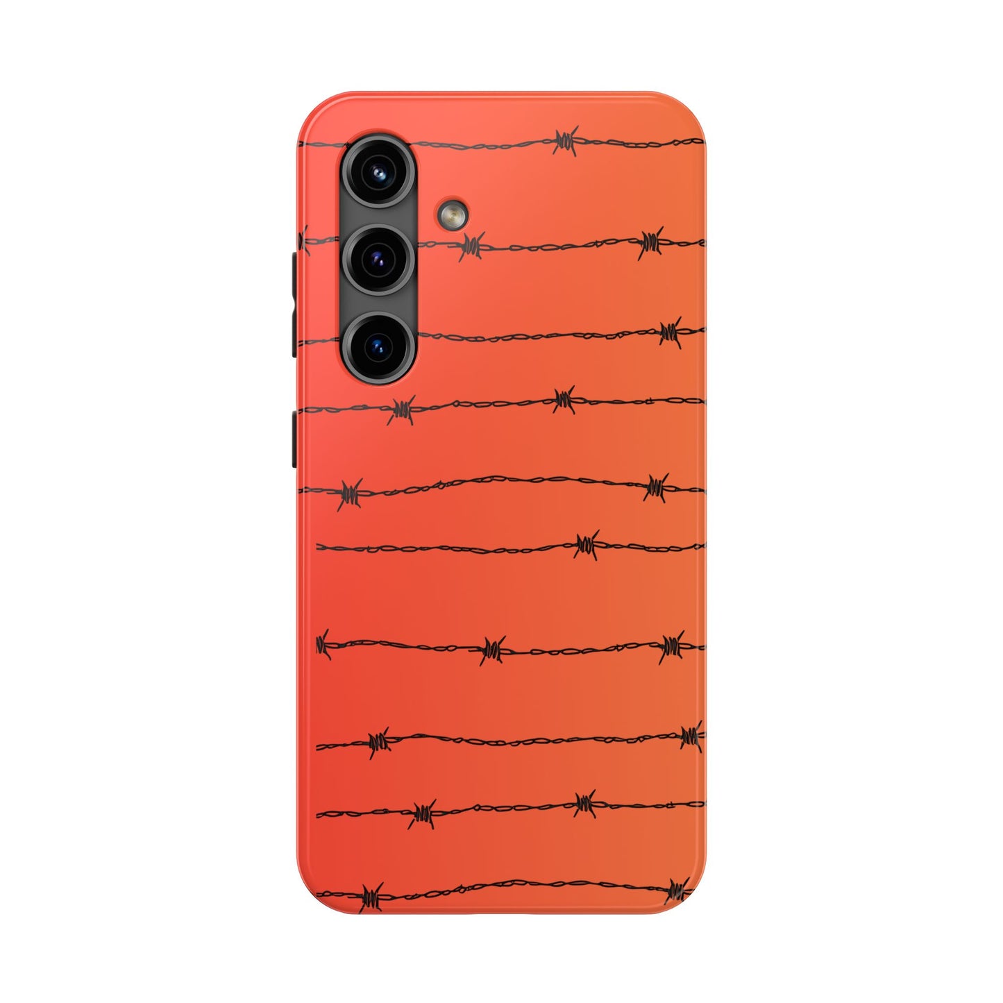 Barbed Wire on Salmon Ombre - Tough Phone Case for iPhone and Samsung Smartphones