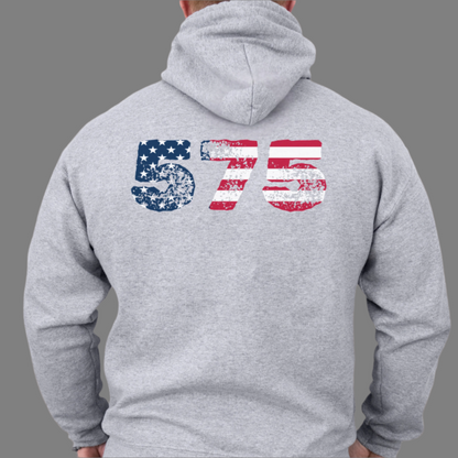 Patriotic Hoodie - New Mexico 575 Design