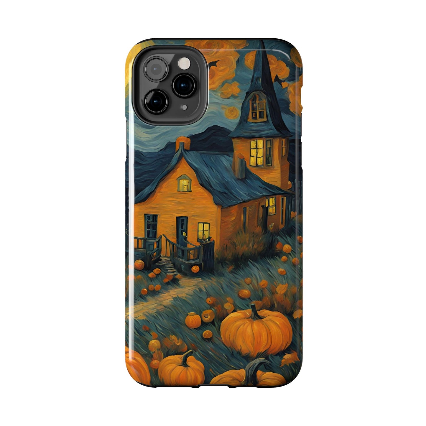 Spooky Haunted House Design - Tough Phone Case for iPhones and Samsung Smartphones