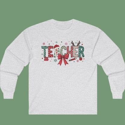 Teacher Christmas Unisex Ultra Cotton Long Sleeve Tee