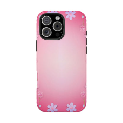 Phone Case - Flowers on Pink Ombre Design