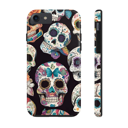 Day of the Dead Sugar Skulls el Día de Todos los Santos - Tough Phone Case for iPhones and Samsung Smartphones