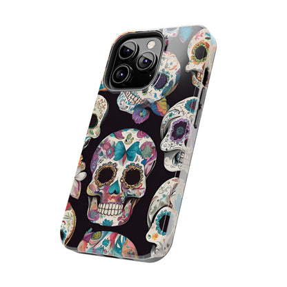 Day of the Dead Sugar Skulls el Día de Todos los Santos - Tough Phone Case for iPhones and Samsung Smartphones