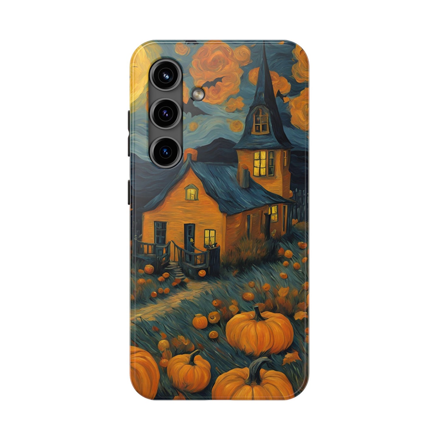 Spooky Haunted House Design - Tough Phone Case for iPhones and Samsung Smartphones