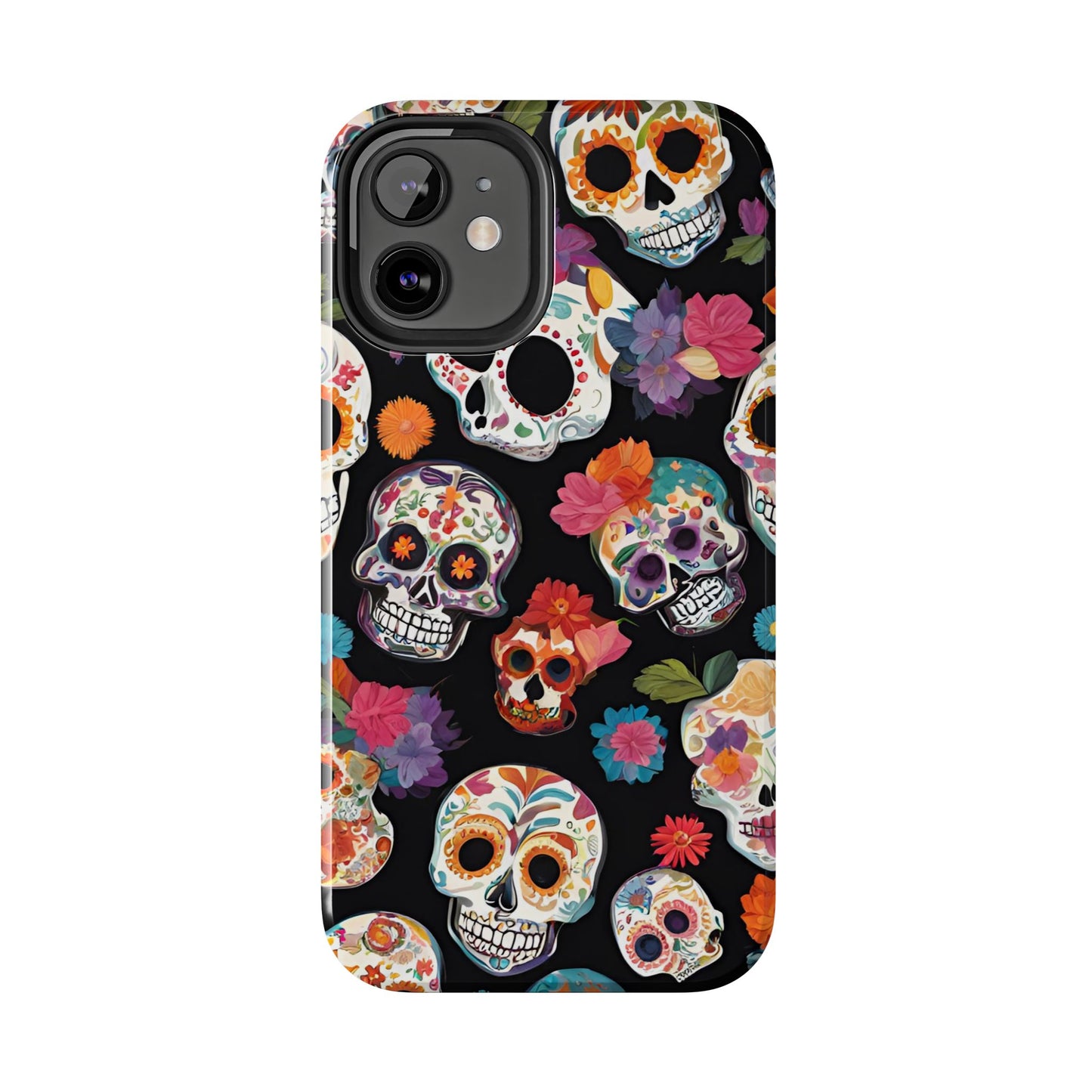 Day of the Dead Sugar Skulls el Día de Todos los Santos - Tough Phone Case for iPhones and Samsung Smartphones