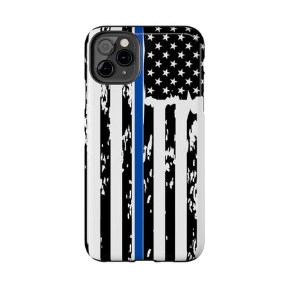 Phone Case: American Flag Blue Line Law Enforcement