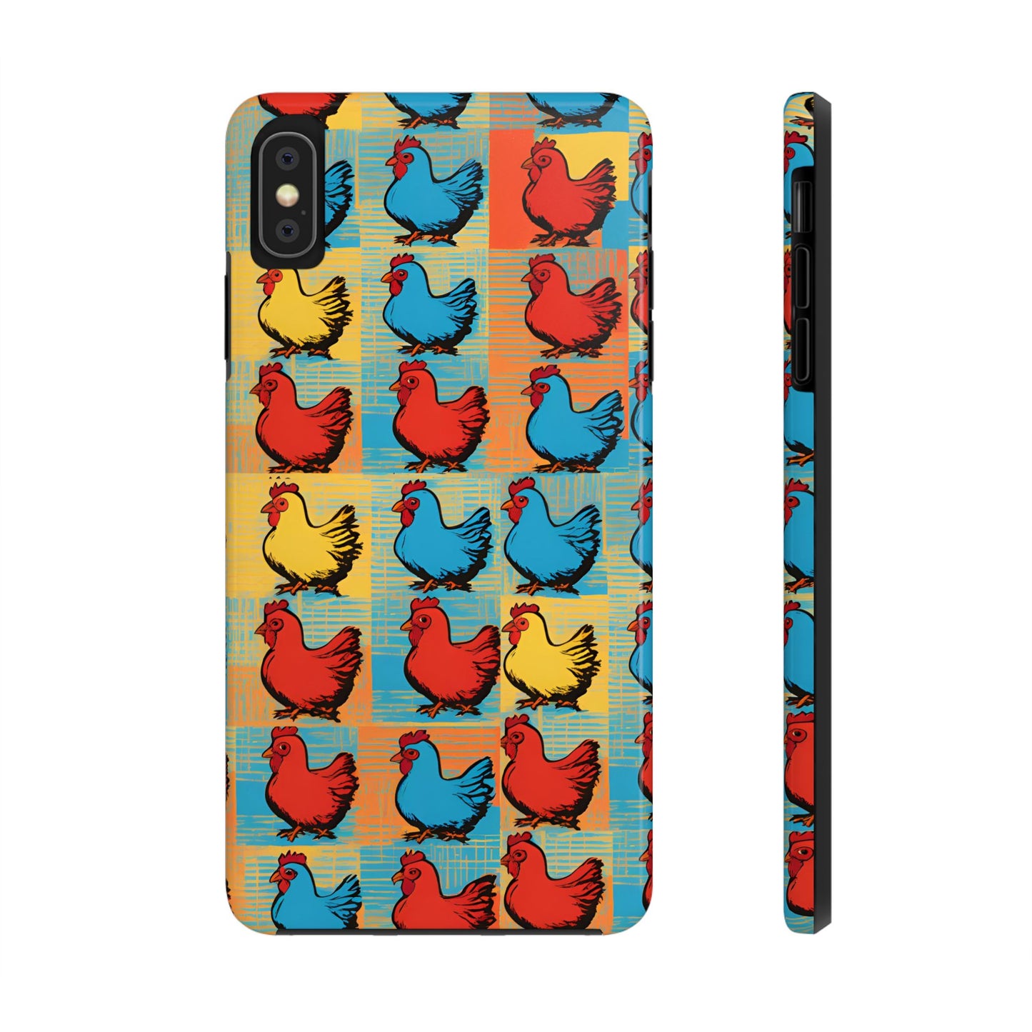 Artful Chickens - Tough Phone Case for iPhones and Samsung Smartphones