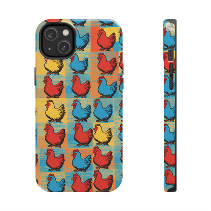 Artful Chickens - Tough Phone Case for iPhones and Samsung Smartphones