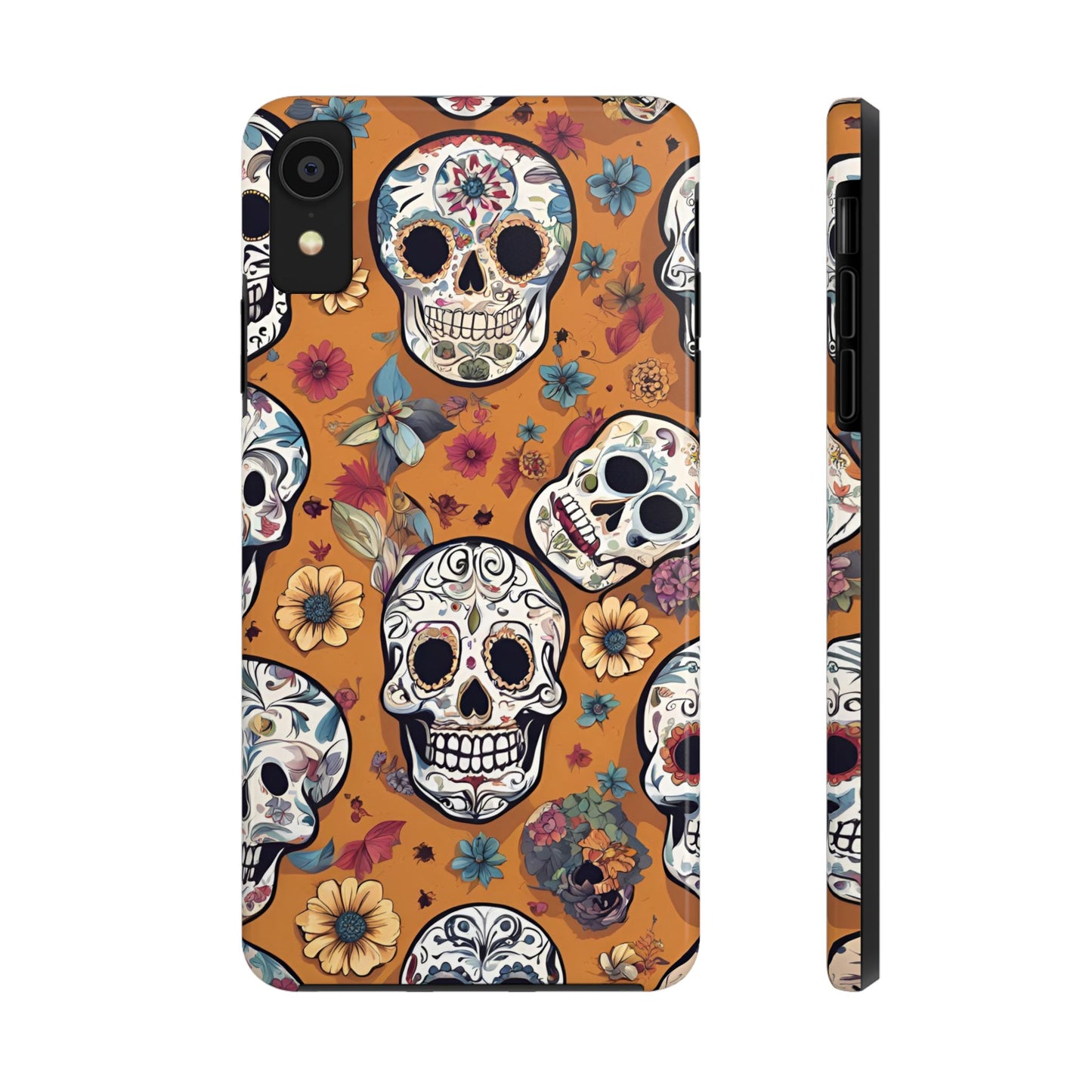 Phone Case - Day of the Dead Sugar Skulls Design  el Día de Todos los Santos iPhone and Samsung Smartphones