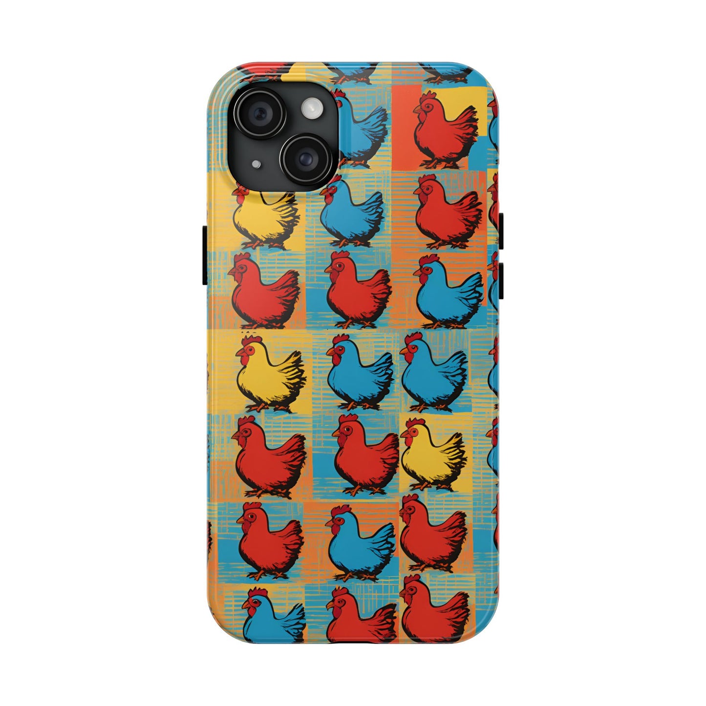 Artful Chickens - Tough Phone Case for iPhones and Samsung Smartphones