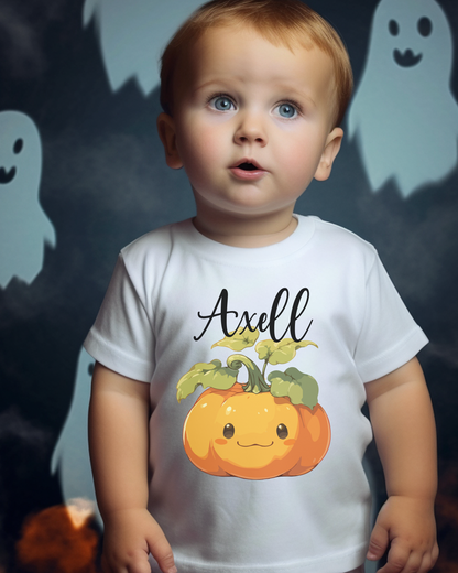 Personalized Pumpkin T-shirt for Infants and Toddlers Fall Halloween