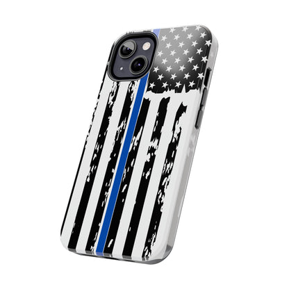 Phone Case: American Flag Blue Line Law Enforcement