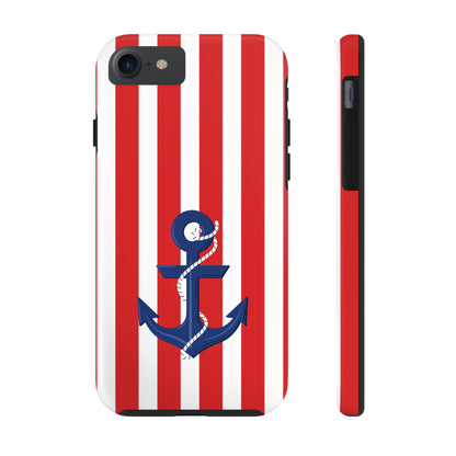 Stars and Stripes with Anchor - Tough Phone Case for iPhones and Samsung Smartphones