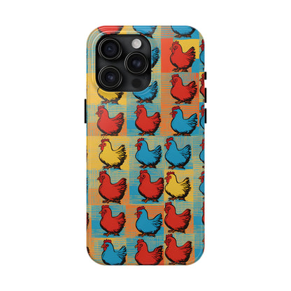 Artful Chickens - Tough Phone Case for iPhones and Samsung Smartphones