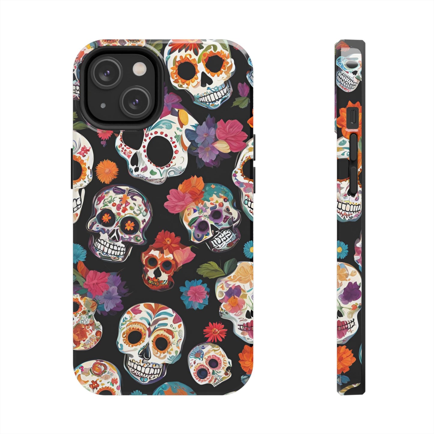 Day of the Dead Sugar Skulls el Día de Todos los Santos - Tough Phone Case for iPhones and Samsung Smartphones