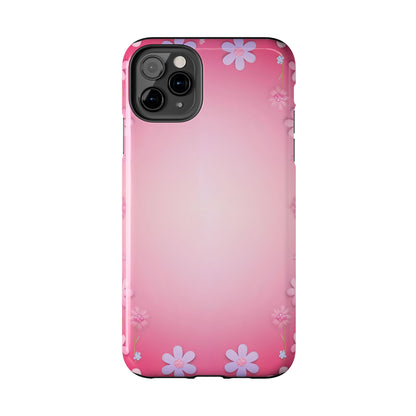 Phone Case - Flowers on Pink Ombre Design