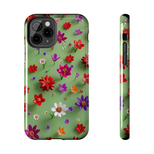Tough Phone Cases - Summer Flowers in 3D