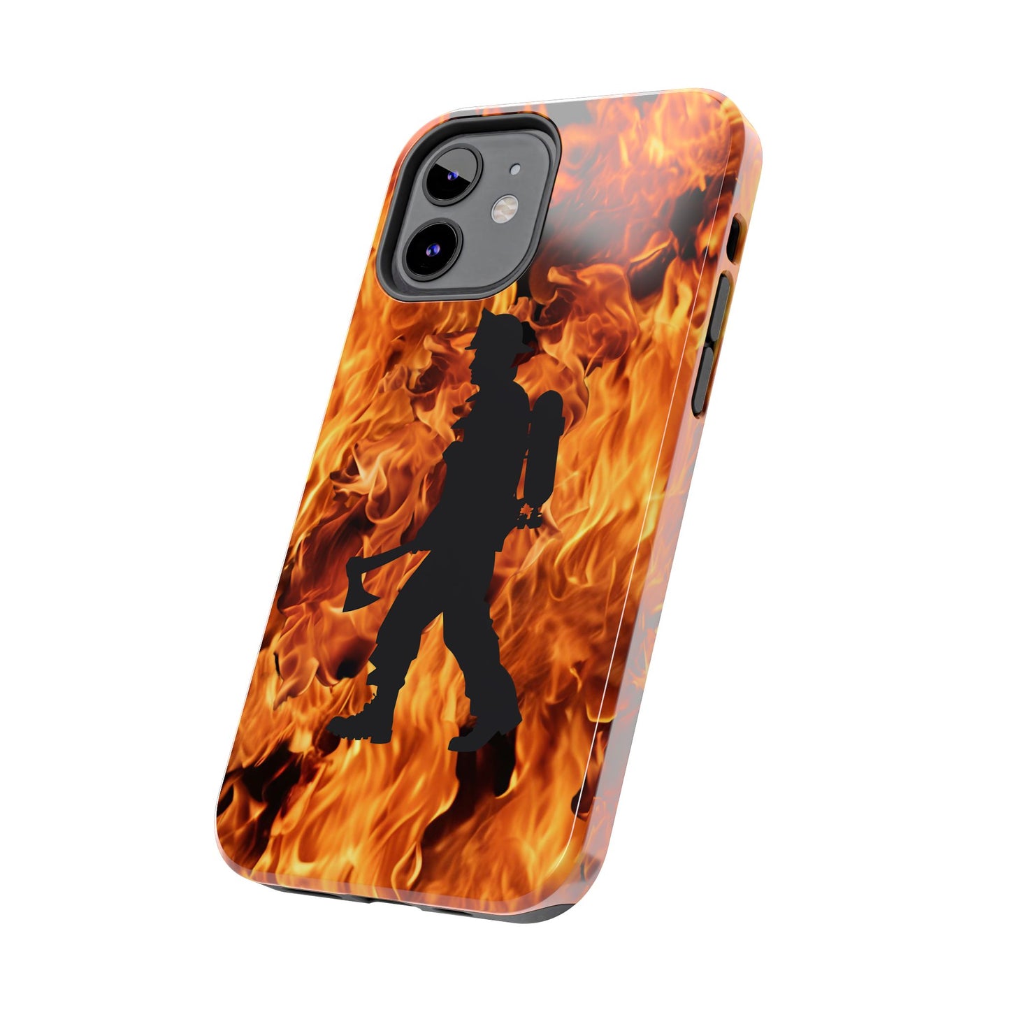 Phone Case Firefighter Silhouette Design for iPhone and Samsung Smartphones