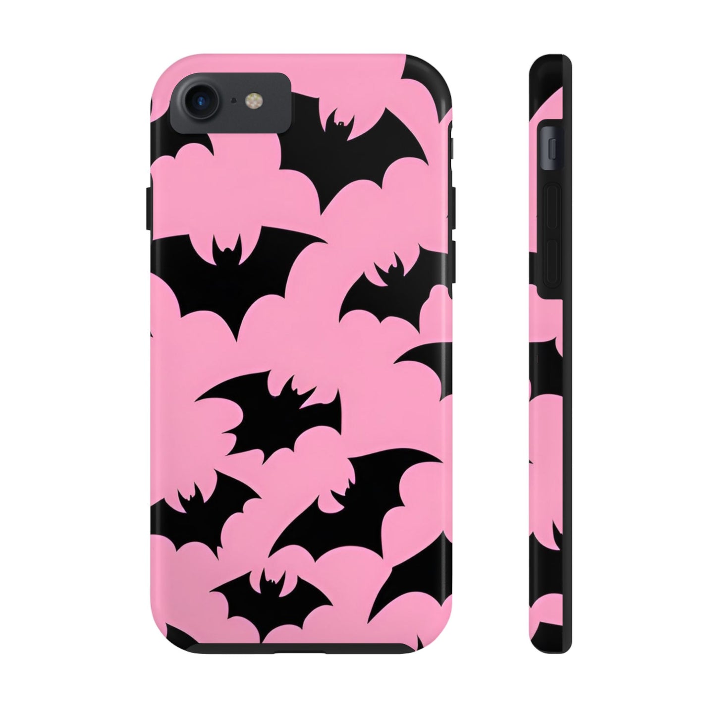 Halloween Bats on Pink - Tough Phone Case for iPhones and Samsung Smartphones