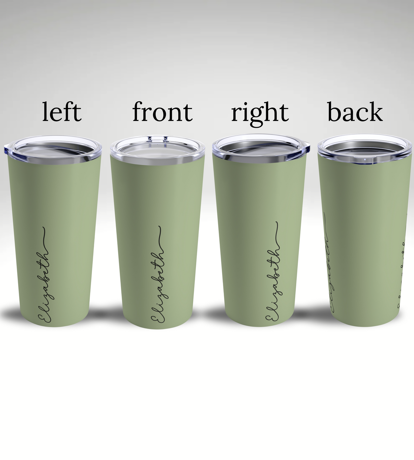 20oz Tumbler Personalized Minimal and Elegant Design - Sage