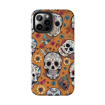 Phone Case - Day of the Dead Sugar Skulls Design  el Día de Todos los Santos iPhone and Samsung Smartphones