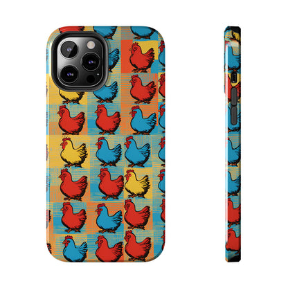 Artful Chickens - Tough Phone Case for iPhones and Samsung Smartphones