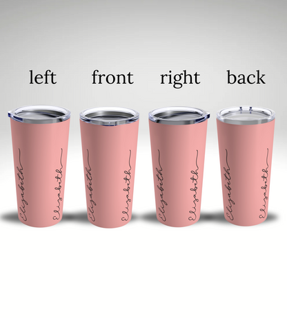 20oz Tumbler Personalized Minimal and Elegant Design - Salmon