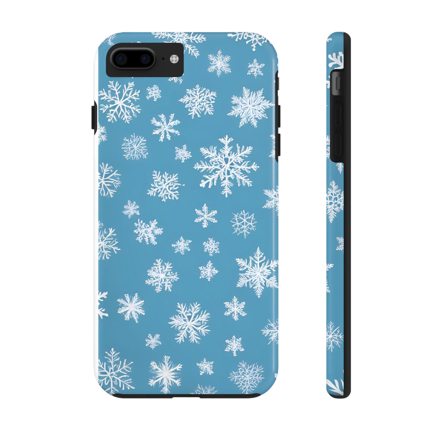 Snowflakes on Blue -Tough Phone Case for iPhone and Samsung Smartphones