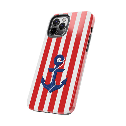 Stars and Stripes with Anchor - Tough Phone Case for iPhones and Samsung Smartphones