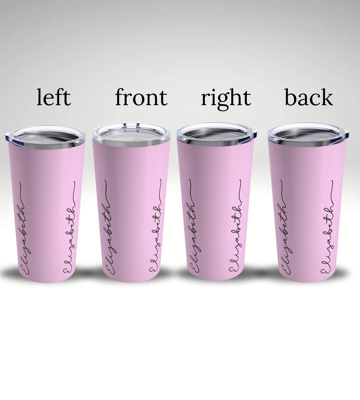 20oz Tumbler Personalized Minimal and Elegant Design - Misty Rose