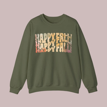 Happy Fall Retro Crewneck Sweatshirt