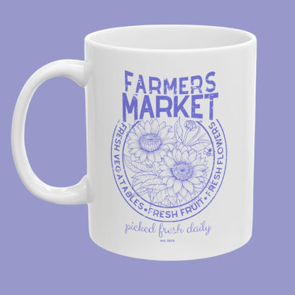 Mug Farmers Market Distressed Design