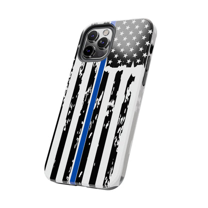 Phone Case: American Flag Blue Line Law Enforcement