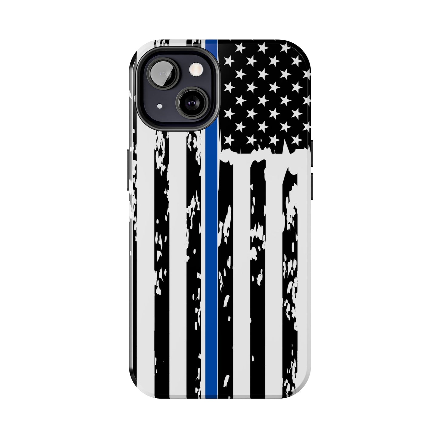 Phone Case: American Flag Blue Line Law Enforcement