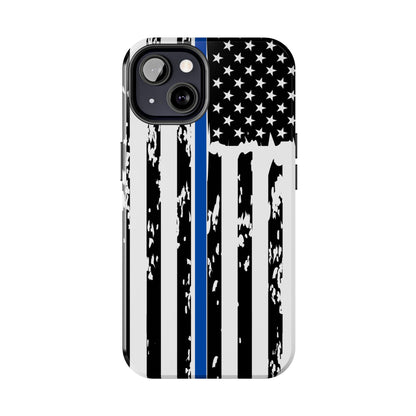 Phone Case: American Flag Blue Line Law Enforcement