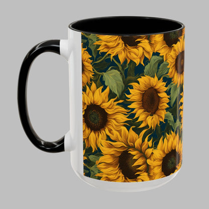 Coffee Mug Sunflowers Artful Flower Series 11oz 15oz