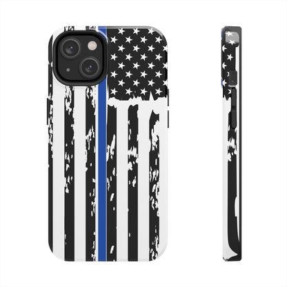 Phone Case: American Flag Blue Line Law Enforcement