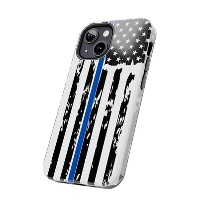 Phone Case: American Flag Blue Line Law Enforcement