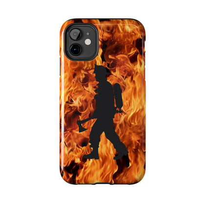 Phone Case Firefighter Silhouette Design for iPhone and Samsung Smartphones