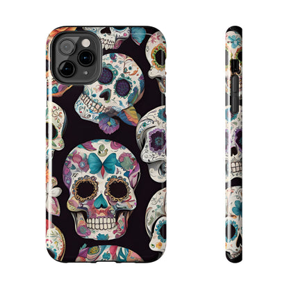 Day of the Dead Sugar Skulls el Día de Todos los Santos - Tough Phone Case for iPhones and Samsung Smartphones