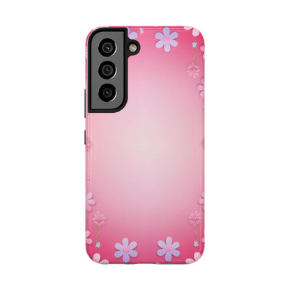Phone Case - Flowers on Pink Ombre Design