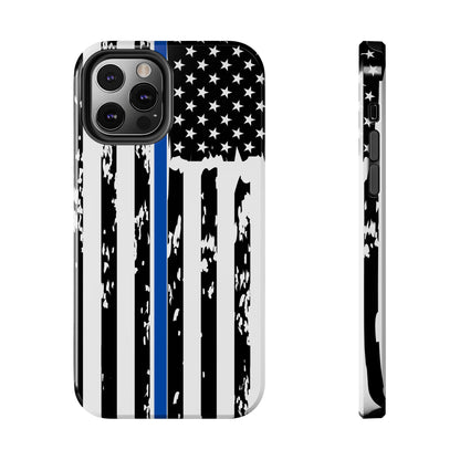 Phone Case: American Flag Blue Line Law Enforcement