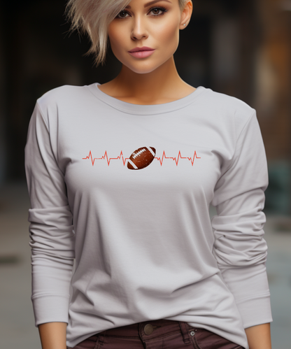 Football Love Long Sleeve Tee Shirt - Women